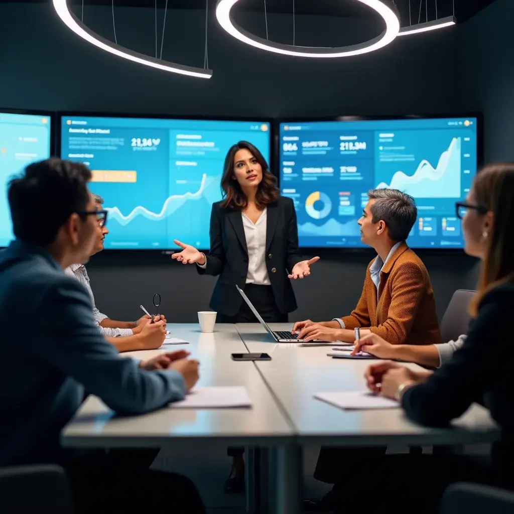 Professional business solutions illustration